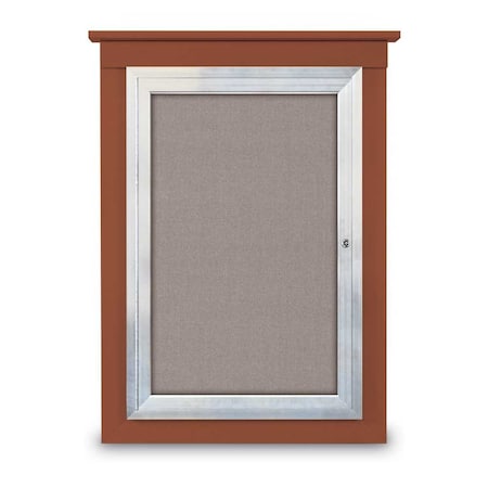 United Visual Products Single Door Enclosed Cathedral Letterboa UV1302CD-SATIN-BURGUN